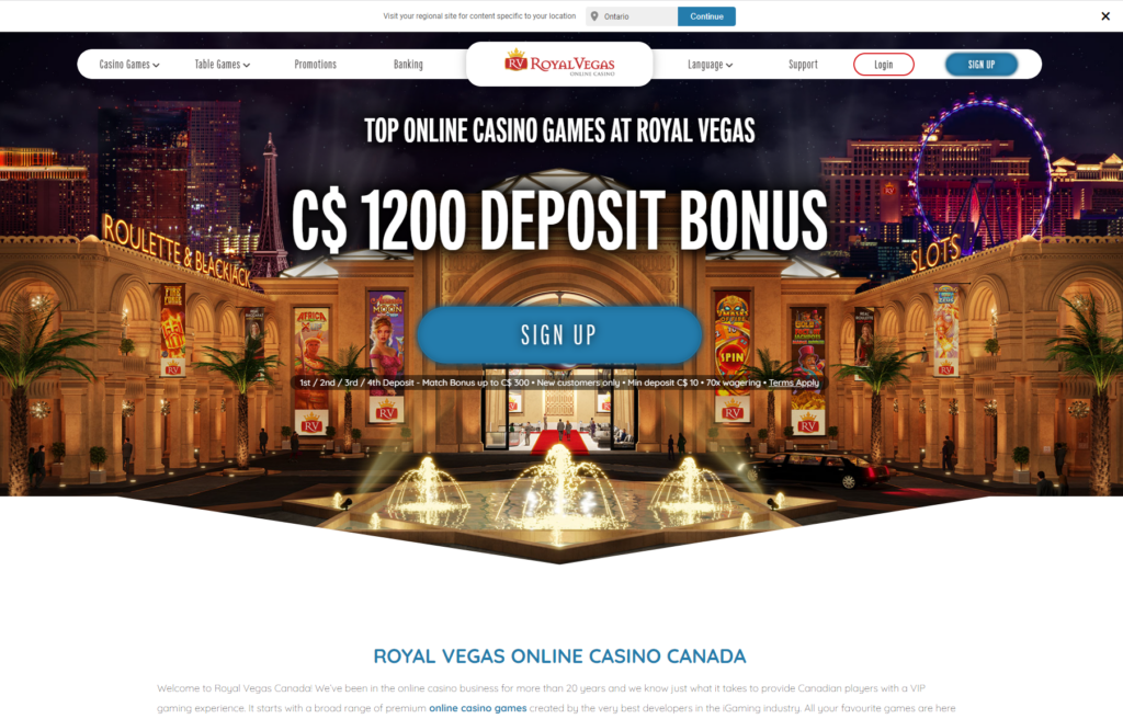 royal vegas casino website registration