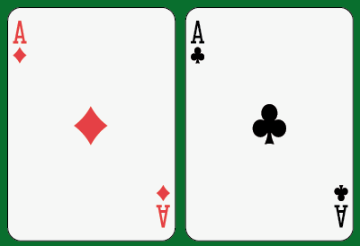 Poker One Pair: Two cards of the same rank (e.g., two Aces)