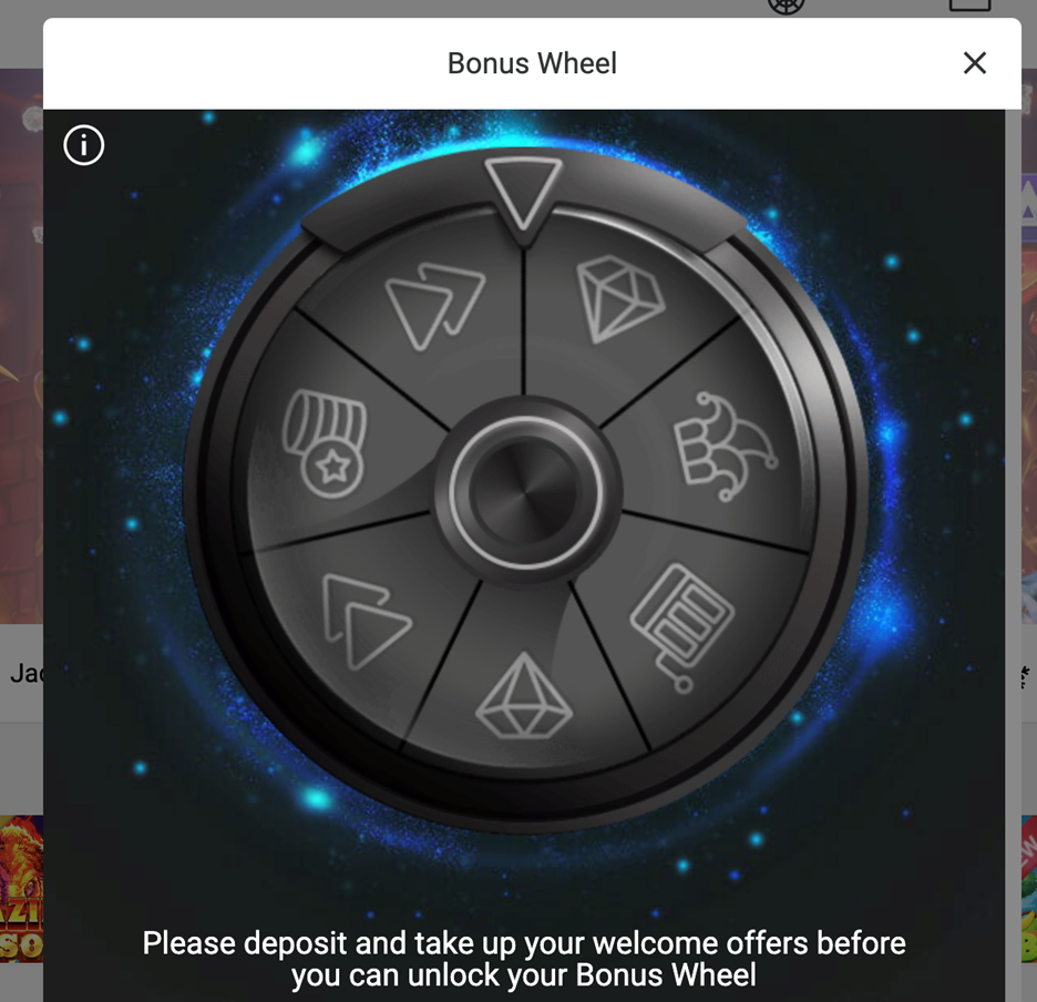 Spin Casino Bonus wheel