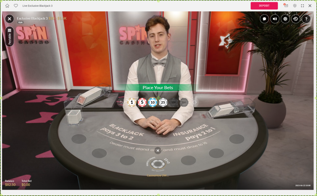 live Blackjack Online casino