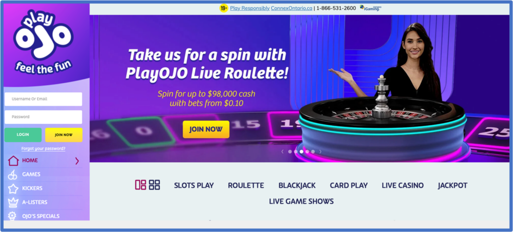 PlayOJO Online Casino 